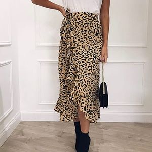 ✨SALE ✨ Ruffle Bohemian Leopard Maxi Chiffon Skirt